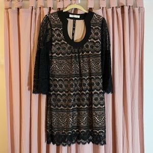 Trina Turk Black Lace Bonita Dress